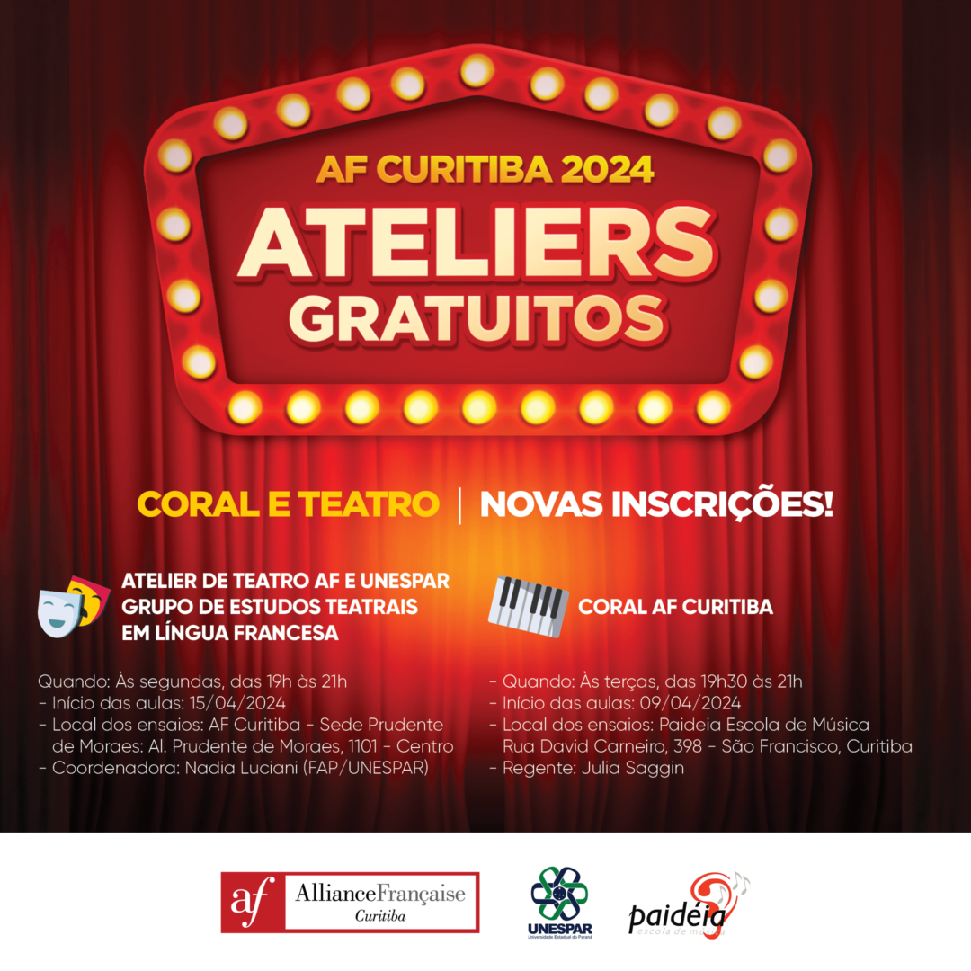 Ateliers Gratuitos AF Curitiba 2024 - Coral e Teatro 
