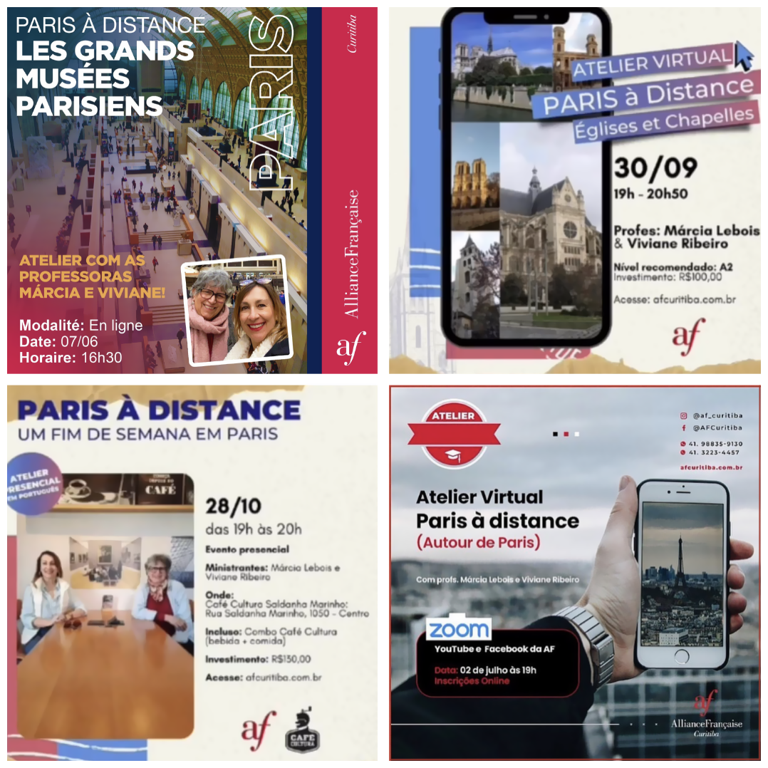 Varias edições do “Paris à distance” através dos anos